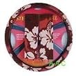Hawaiian Steering Wheel Cover and Shoulder Pad - Red Hawaii Hibiscus Floral Print