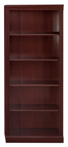 Bush Furniture Saratoga Executive Bookcase, Harvest Cherry