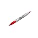Sharpie Twin Tip Permanent Markers, Fine and Ultra Fine, Red, 12 Count