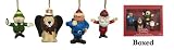 Rudolph, Yukon, Elf & Lion Porcelain Christmas Ornament 4-Piece Gift Set