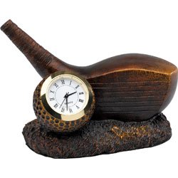 J.G. Hickory Golf Club Desk Clock