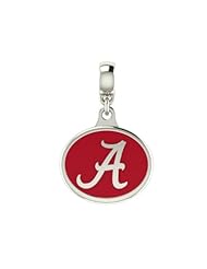 Alabama Crimson Tide College Drop Bead Fits Most European Style Bracelets Including Chamilia, Kera Troll and More. Officially Licensed, High Quality Bead in Stock for Fast Shipping