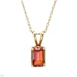 Necklace With 1.20ctw Genuine Topaz 14K Yellow Gold Length 18in