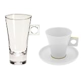 Nescaf� Dolce Gusto Vorteils-Set, Latte Macchiato Glas + Cappuccino Tasse mit Untertasse