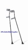 Deluxe Forearm Crutches - Size Adult Large/Tall for People 5'10 to 6'6 Tall