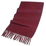 Basile Extra-Soft Burgundy Cashmere Long Scarf