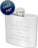 Personalised 5oz Hip Flask Best Man Usher Engraved Free