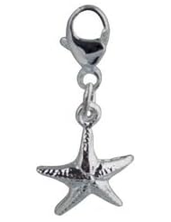 British Jewellery Workshops Silver 10x10mm Starfish Charm on a lobster trigger