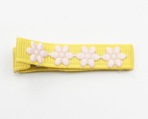 Fantastic 4 Flowers - Baby Girl & Toddler Hair Clip - Yellow