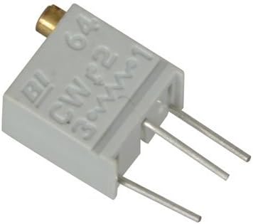 3/8 Inch Square Cermet Potentiometer 200 Ohms 1/2 Watt 10% 20 Turns Thru Hole Top Adjust