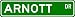 ARNOTT Street Sign ~ Personalized Family Lastname Sign ~ Gameroom, Basement, Garage Sign **