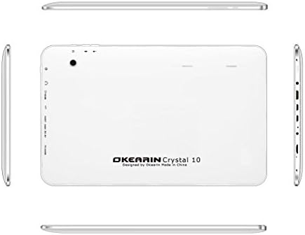 OKEARIN Crystal 10 Pro Tablet PC With 10.1-inch QuadCore 1GB 16GB Wi-Fi Bluetooth HDMI Android 4.4 White TP and Glossy White Shell-WW