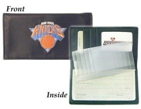New York Knicks Embroidered Leather Checkbook Cover