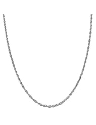 14 Karat White Gold Cordina Rope Chain (18 Inch)