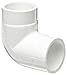 GF Piping Systems PVC Pipe Fitting, 90 Degree Elbow, Schedule 40, White, 3/4