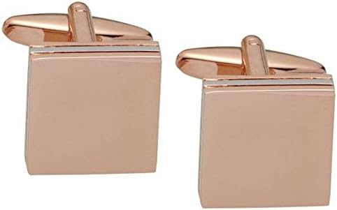 Rose Gold Square Cufflinks by Gaventa London
