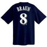 Ryan Braun T- Shirt Milwaukee Navy Brewers MLB Majestic