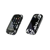 Premium Black with White Flowers Design Snap-On Cover Hard Case Cell Phone  ....