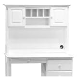 Atlantic Furniture Windsor Desk White with Hutch
