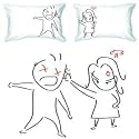 BoldLoft "Oops...My Bad!" Couple Pillowcases-Christmas Gift Ideas for Couples, Romantic Christmas Gifts for Him or for Her