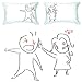 BoldLoft "Oops...My Bad!" Couple Pillowcases-Christmas Gift Ideas for Couples, Romantic Christmas Gifts for Him or for Her