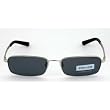 Genuine Police Sunglasses with Shiny Silver-Tone Frame and Smoke Polarized Lenses. Model: S2929-589