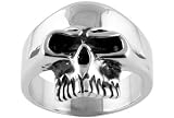 Skull Ring - Skeleton Face Biker Rings for men - Motorcycle gear jewelry. Chopper Mens rings size 8, size 9, size 10, size 11, size 12, size 13. Gothic Jewelry - Gothic Rings for men.