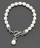 Fresh by Honora Sterling Silver White Cultured Freshwater Pearl Toggle Bracelet