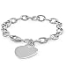 14k White Gold Bracelet with Heart Charm (7