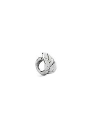 Novobeads Aspen Leaf Sterling Silver Charm Bead - Made in USA w imported materials - Fits all major bead bracelets