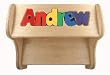 Childrens Custom Made Puzzle Name - 2 Tier Step Stool