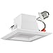 Sunlite 89277-SU LED Retrofit 4-Inch Square Recessed Downlight, Dimmable, Energy Star, Medium Base (E26), 10 Watts, 1 Pack, 30K - Warm White