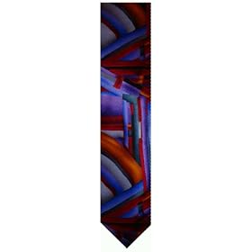 Men's J. Jerry Garcia Necktie Neck Tie Super Rare Curves and Lines Extra Long Xl Watercolor Collection Artist Proof No. 1