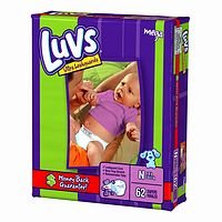 Luvs Mega Pack, Newborn, 4 to 10 lbs 62 ea