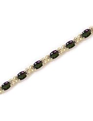 10K Yellow Gold Oval Mystic Topaz Bracelet