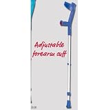 Young Adult Light Line Crutch BLUE Ergonomic Handle and Cuff