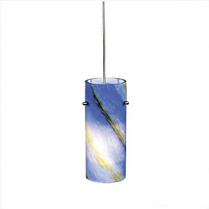 Milano Rail Pendant in Blue Lava Swirl Glass