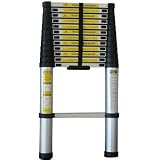 NEW 3.8M TELESCOPIC FOLDABLE & EXTENDABLE STEP LADDER