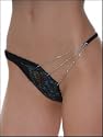 Beaded Peacock Thong