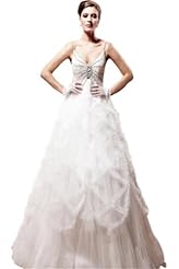 Lace Crystals Beaded Applique Crystal Chiffon/Taffeta/Tulle Quinceanera Dress 