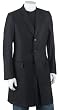 Dolce & Gabbana Men's Full Length Coat with Button Down Collar, Black