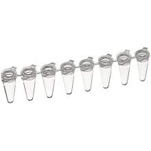 BrandTech 781333 Plastic 0.15mL Low-Profile PCR 8-Tube Strip with Individual Attached Flat Cap, Clear (Pack of 120)