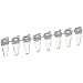 BrandTech 781333 Plastic 0.15mL Low-Profile PCR 8-Tube Strip with Individual Attached Flat Cap, Clear (Pack of 120)