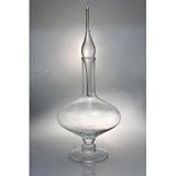 DECO 23.62 CLEAR BELLY BOTTLE - DECO COLLECTION 23.62 INCH CLEAR GLASS BELLY BOTTLE