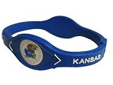 Kansas Jayhawks Bracelet Wristband BLUE & WHITE (Medium, 7.5") Power - Energy - Strength - Balance