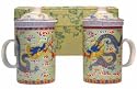 Best Simple Affordable Couple Gift Him & Her - 5" Green Dragon Set - 2 Tea Cups w/ Silk Gift Box