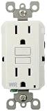 Leviton WR599-W 15-Amp 125-Volt SmartLock Pro Slim Weather-Resistant GFCI Receptacle, White