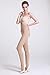 LANGSHA Women's 120 Denier Velvet Opaque Open Crotch pantyhose Beige