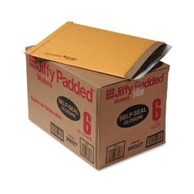 Sealed Air 86027 - Jiffy Padded Self-Seal Mailer, Side Seam, #6, 12 1/2x19, Gold Brown, 50/Carton-SEL86027