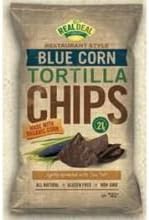 REAL DEAL CHIP CORN BLUE RSTRNT STYLE, 24 OZ